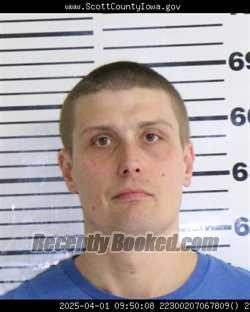 Booking photo from Scott County, Iowa
