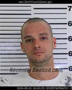 Booking photo from Scott County, Iowa