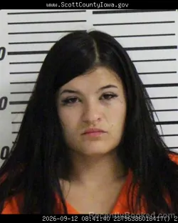 Mugshot of Lauren Alexis Ramirez booked in Scott County, Iowa on September 12, 2026