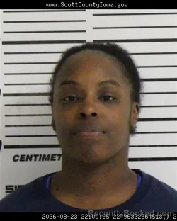 Mugshot of Kionna Kashay Sade Boyd booked in Scott County, Iowa on August 23, 2026