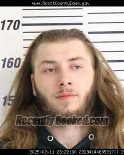 Booking photo from Scott County, Iowa