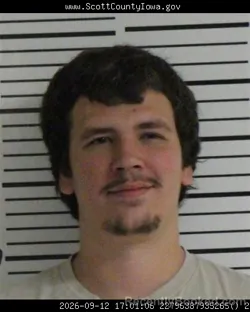 Mugshot of Michael James Walker booked in Scott County, Iowa on September 12, 2026