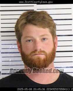 Mugshot of NATHAN PHILLIP HART booked in Scott County, Iowa on April 24, 2026