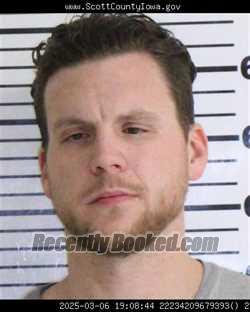 Booking photo from Scott County, Iowa