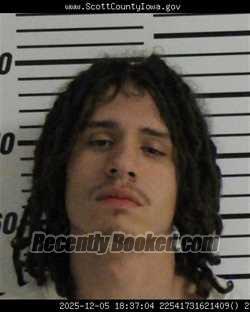 Booking photo from Scott County, Iowa