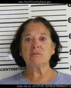 Mugshot of TINA MARGE MARTINEZ booked in Scott County, Iowa on June 21, 2026