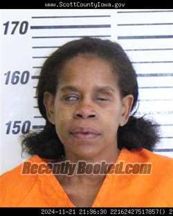 Mugshot of LEATTA MARIE AUSTON booked in Scott County, Iowa on April 29, 2026
