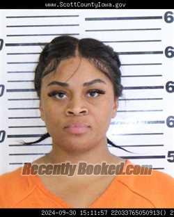 Mugshot of VICTORIA LASHAWN JONES booked in Scott County, Iowa on April 24, 2026