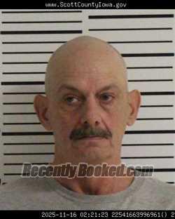 Mugshot of JOHN RICHARD LAYMAN booked in Scott County, Iowa on March 30, 2026