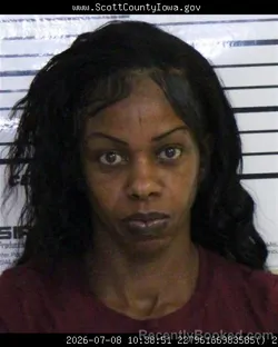 Mugshot of CHANTELL COLLETTE STRIBLING booked in Scott County, Iowa on July 8, 2026