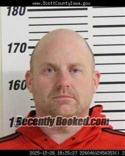 Mugshot of RYAN ROY SHAW booked in Scott County, Iowa on May 2, 2026