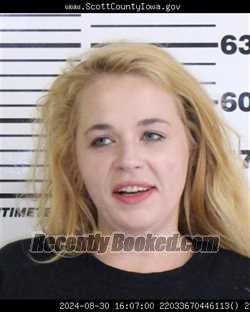 Mugshot of KASSIE LYNN NICHOLS booked in Scott County, Iowa on June 15, 2026
