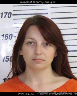 Mugshot of SYDNEY LANE GARDNER booked in Scott County, Iowa on July 4, 2026