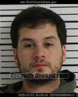 Mugshot of CODY MICHAEL PONCE booked in Scott County, Iowa on March 29, 2026