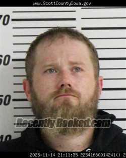 Mugshot of BRADLEY RUSSELL KITCHEN booked in Scott County, Iowa on May 9, 2026
