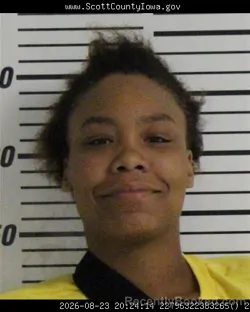 Mugshot of Destiny Monique Howard booked in Scott County, Iowa on August 23, 2026