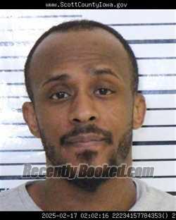 Mugshot of AHMAD ROMELL JEFFRIES booked in Scott County, Iowa on May 6, 2026