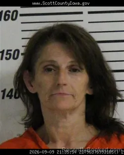 Mugshot of Penny Ann King booked in Scott County, Iowa on September 9, 2026