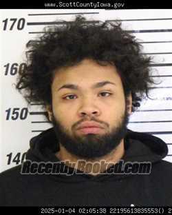 Booking photo from Scott County, Iowa