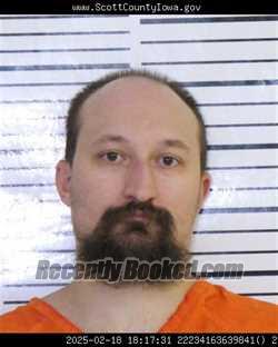 Booking photo from Scott County, Iowa
