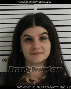 Mugshot of ALEXSIS NEVE VALLEE booked in Scott County, Iowa on April 5, 2026