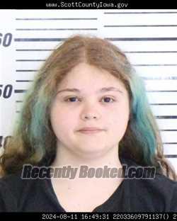 Booking photo from Scott County, Iowa