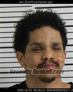 Mugshot of DEDRIC JOSEPH WARD booked in Scott County, Iowa on April 26, 2026