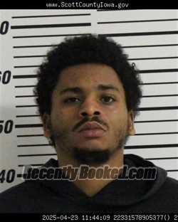 Booking photo from Scott County, Iowa