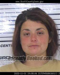 Mugshot of JERICA LORRAINE BURNS booked in Scott County, Iowa on May 17, 2026