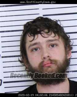 Booking photo from Scott County, Iowa