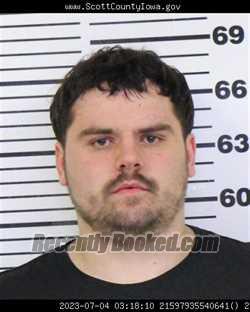 Booking photo from Scott County, Iowa