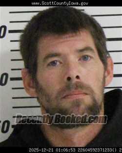 Booking photo from Scott County, Iowa