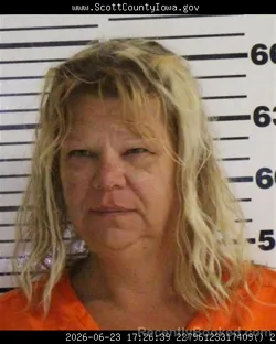 Mugshot of MICHELLE ADRIENNE KURTH booked in Scott County, Iowa on June 23, 2026