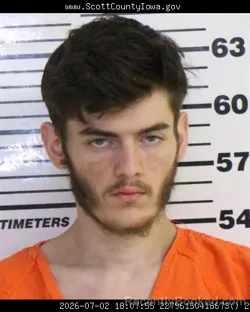 Mugshot of NOAH LEON ANDERSON booked in Scott County, Iowa on July 2, 2026