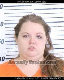 Booking photo from Scott County, Iowa