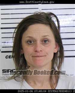 Mugshot of ERICA ANN RILEY booked in Scott County, Iowa on June 15, 2026