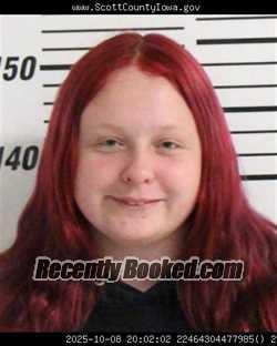 Mugshot of KAYLEE LYNN KIPP booked in Scott County, Iowa on April 29, 2026