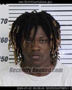 Booking photo from Scott County, Iowa