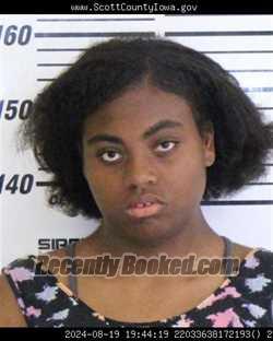 Booking photo from Scott County, Iowa