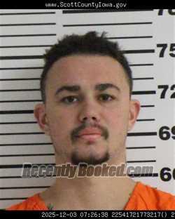 Booking photo from Scott County, Iowa