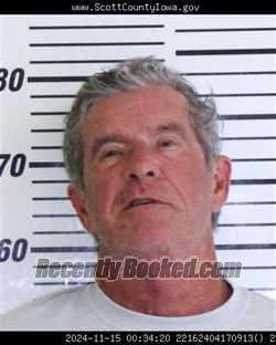 Booking photo from Scott County, Iowa