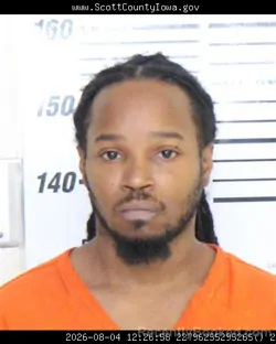 Mugshot of LAMAR CORTEZ MCDONALD booked in Scott County, Iowa on August 4, 2026