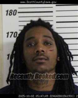 Booking photo from Scott County, Iowa