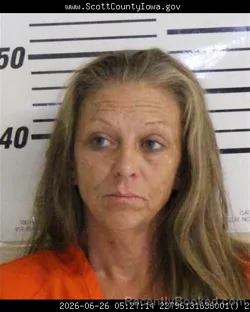 Mugshot of JANELLA RAE OSBORN booked in Scott County, Iowa on June 26, 2026