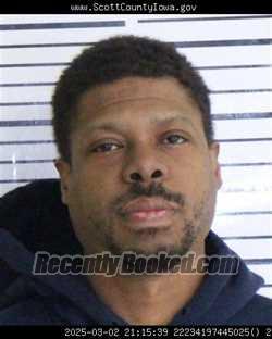 Mugshot of TOMMIE LEON BROWN booked in Scott County, Iowa on March 30, 2026