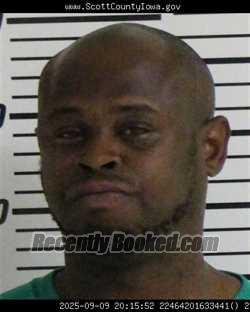 Booking photo from Scott County, Iowa