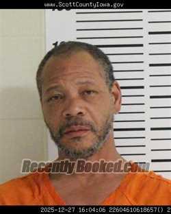 Booking photo from Scott County, Iowa