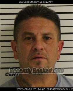 Booking photo from Scott County, Iowa
