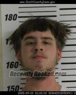 Mugshot of CAYSON RAY SUMPTER booked in Scott County, Iowa on March 27, 2026