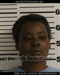 Mugshot of DIONNA SIMONE CAMERON booked in Scott County, Iowa on June 15, 2026